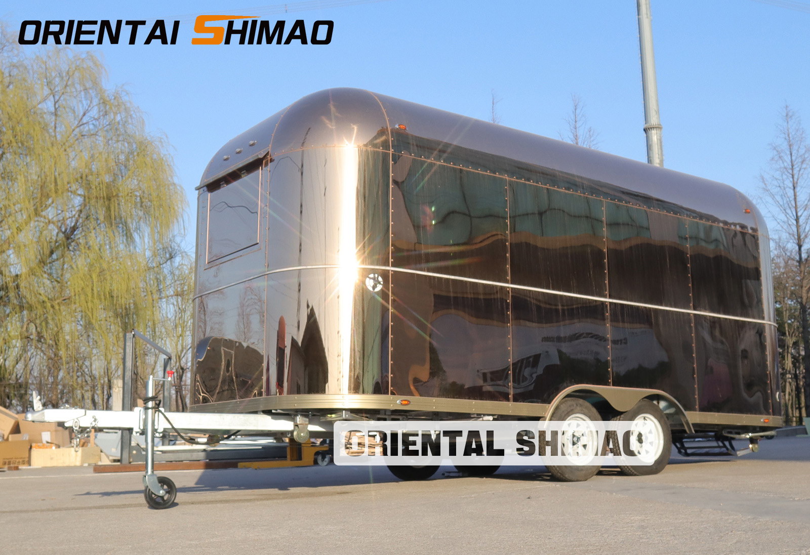 Mewah Bukak: Rose Gold Stainless Steel Breeze Food Truck