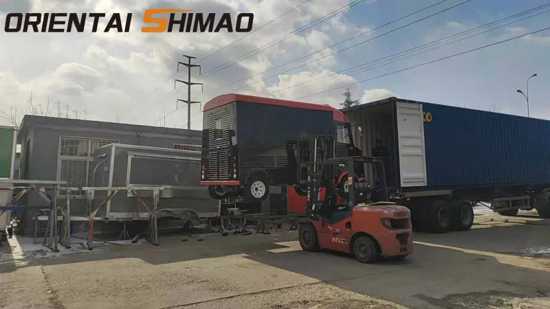 Proses Pemuatan Kontainer Profesional Njamin Pangiriman Global Truk Pangan Citroen sing Aman