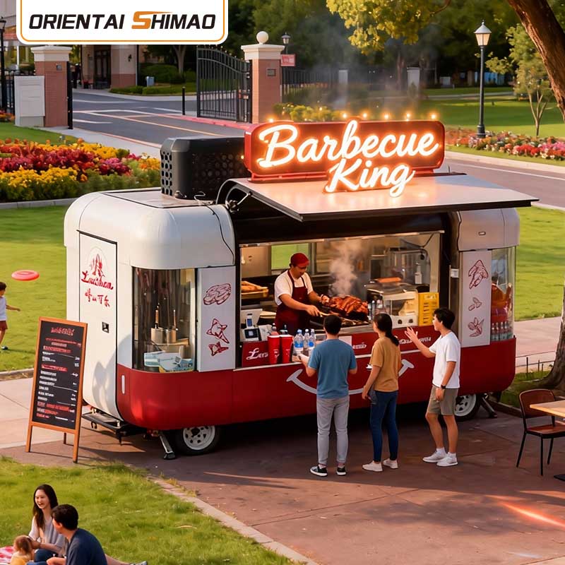 Dessert Cart Mobile Pawon Street Food Cart Catering Food Trailer Konsep Manis Food Truck